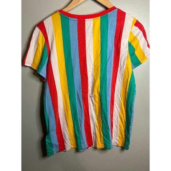 GUESS Striped Multicolor T-Shirt - Size Medium - Picture 3 of 3